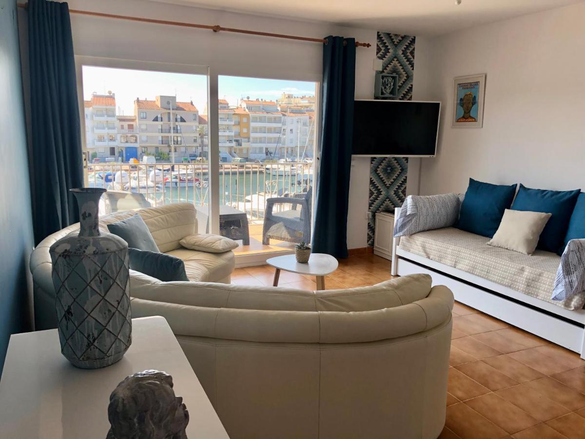 Appartement 80 M2,Port Rhodes D-2 Chambres, Terrasse Panoramique, Vue Sur Le Canal Principal D'Empuriabrava Zewnętrze zdjęcie